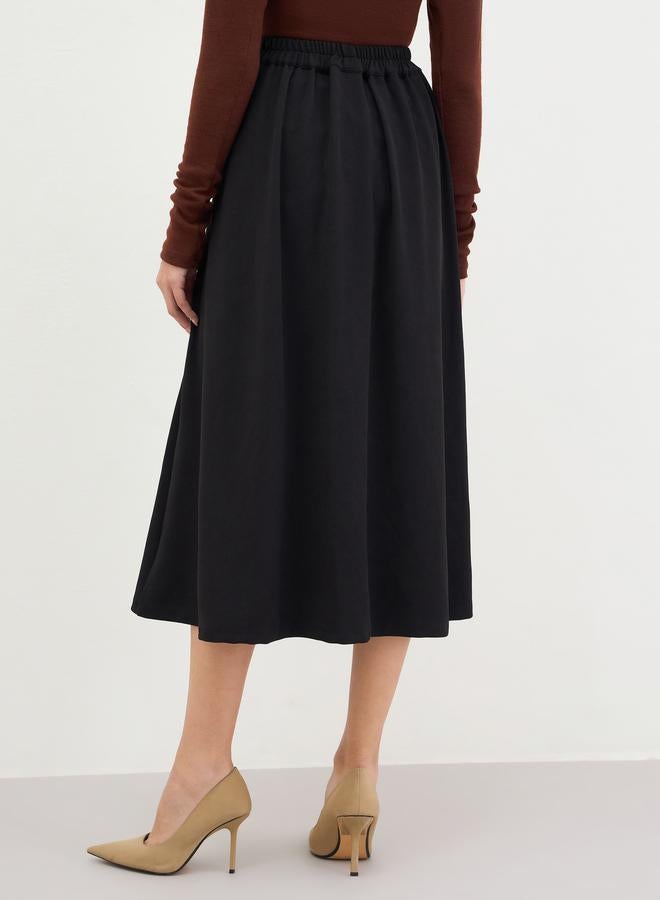 ستايلي تنورة ميدي بأزرار بقصة واسعة - Image 3